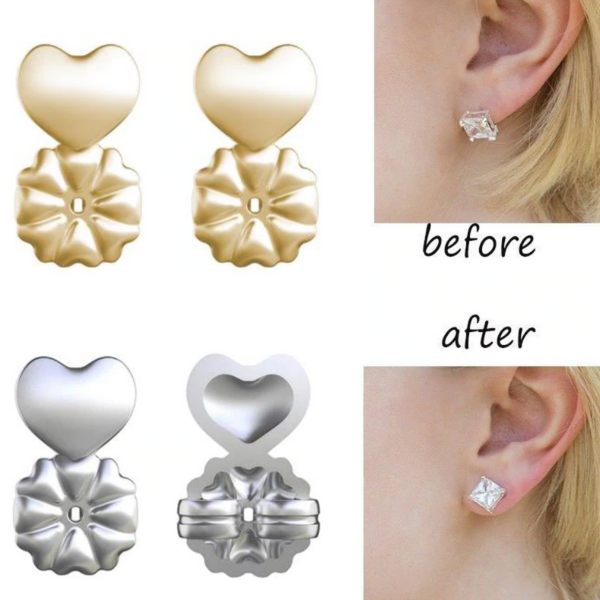 2 Pairs Earring Lifters,hypoallergenic Earring Backs For Droopy