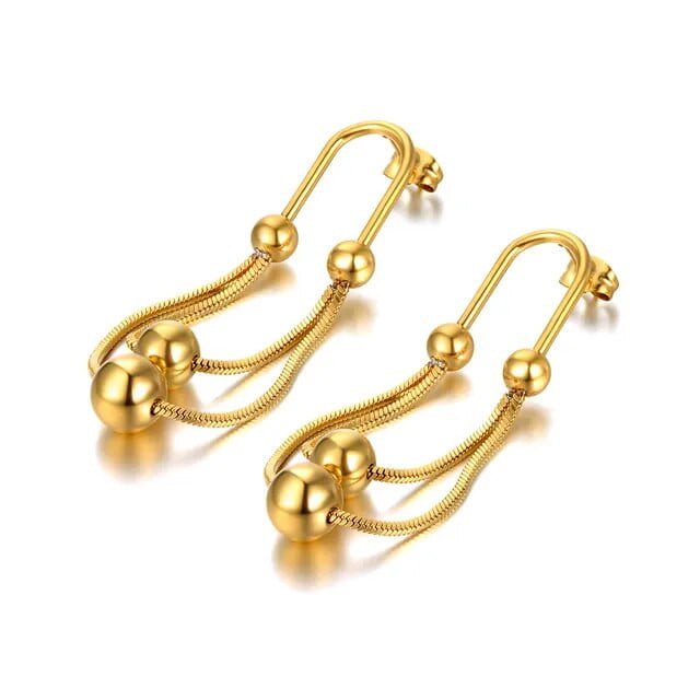 Men Ball Drop Earrings