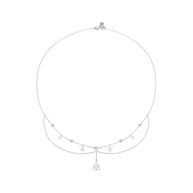 Joliette Layered Choker Link Chain with Crystals Necklace – ANN VOYAGE