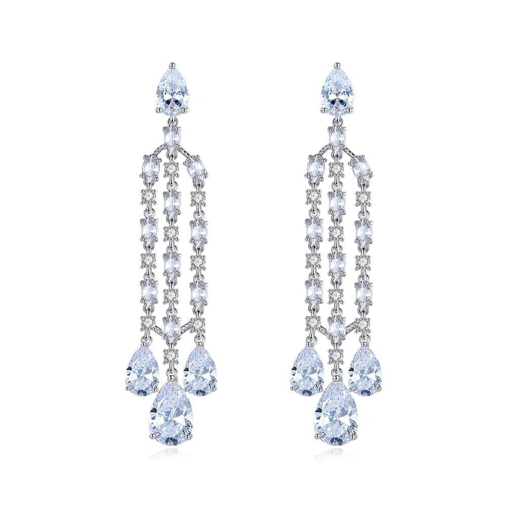 Coupeville Crystal Tassel Chandelier Teardrop Dangle Earrings – ANN VOYAGE