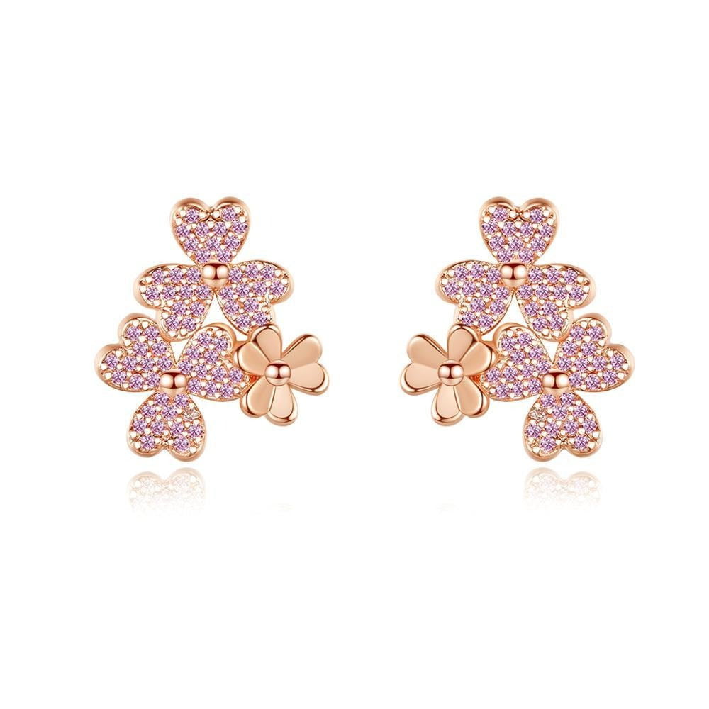 Worthington Crystal Flowers Stud Earrings – ANN VOYAGE