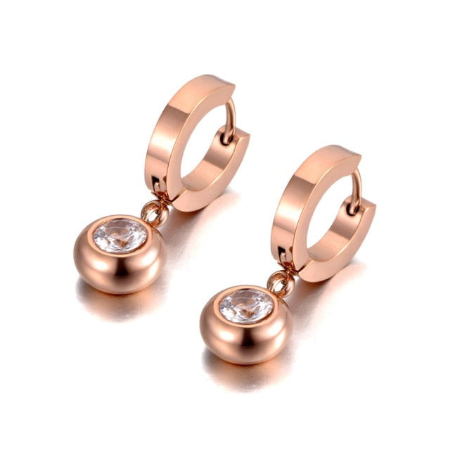 Firozabad Earrings Rose Gold by Ann Voyage