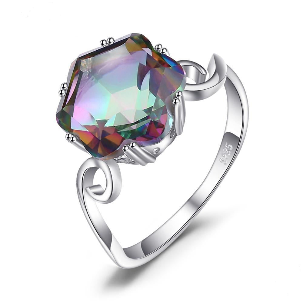 Cairo Solitaire Mystic Topaz Silver Ring – ANN VOYAGE